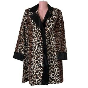 Vintage 1960s Vanity Fair Women's Robe Dressing Gown 32 Leopard Animal
